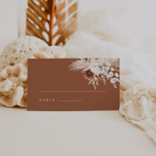 Carte De Placement Terracotta Boho Floral Mariage Plaques