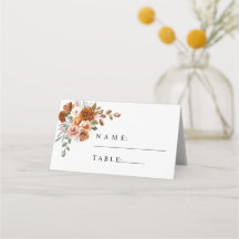 Terracotta Burnt Orange Floral Wedding