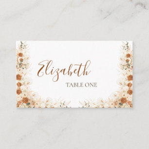 Carte De Placement Terracotta Calla Lily Mariage   Aquarelle Boho