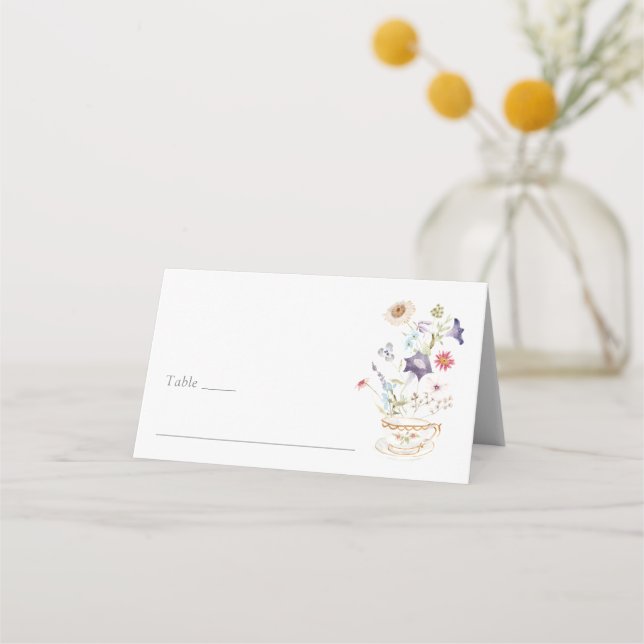 Carte De Placement Thé Party (Devant)