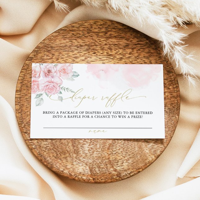 Carte De Placement Tirage de couche bébé fille printemps floral rose  (Créateur téléchargé)