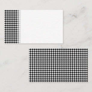 Carte De Placement Tissu à carreaux pied-de-poule noir et blanc
