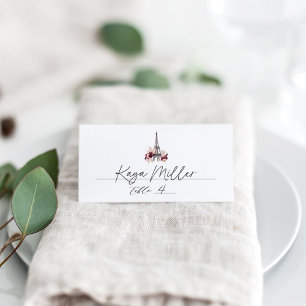 Carte De Placement Tour Eiffel Floral Bourgogne