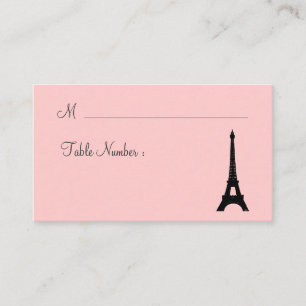 Carte De Placement Tour Eiffel Twinkés Place Card rose