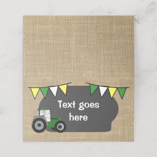 Carte De Placement Tracteur Fête de nourriture Tentes, Tracteur