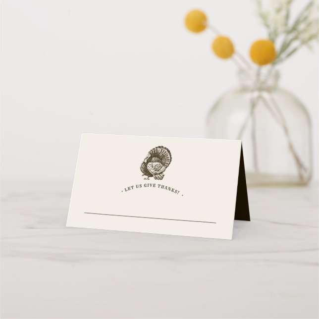 Carte De Placement Turquie sauvage | Carte de lieu Customisée Thanksg (Devant)