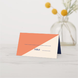 Carte De Placement Typographie moderne Gras Mariage Apricot Cream Mar