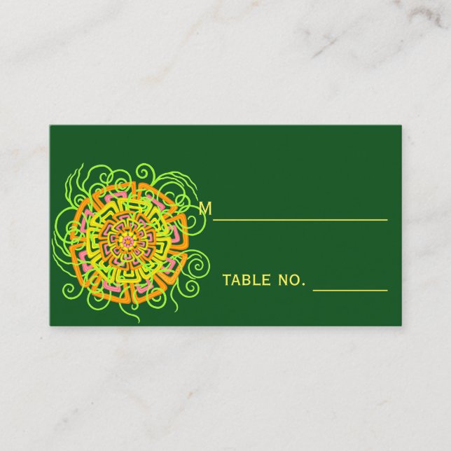 Carte De Placement Un agrumes Fleur moderne Rustique Floral (Devant)