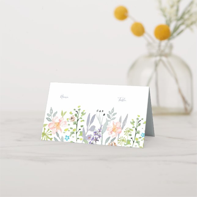 Carte De Placement Une végétation fleurie moderne et simple Réception (Devant)