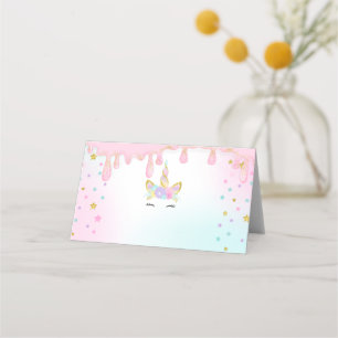 Carte De Placement Unicorne Slime Place Card Mermaid Numéro de table