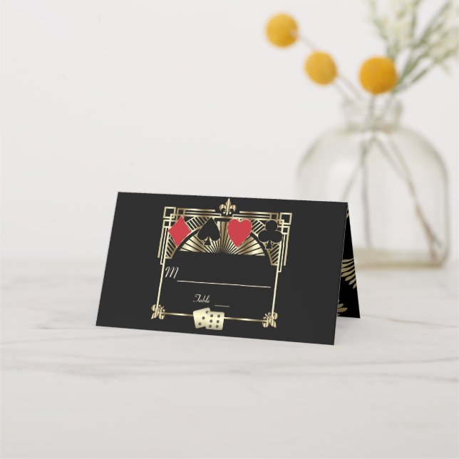 Carte De Placement Vegas Casino Royale Great Gatsby 40e anniversaire (Dos)