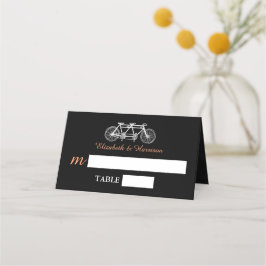 Carte De Placement Vélo Tandem Sur Mariage Chalkboard