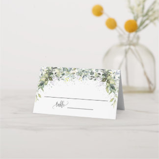 Carte De Placement Verdure Eucalyptus Salle de Bain Mariage Sièges Pl