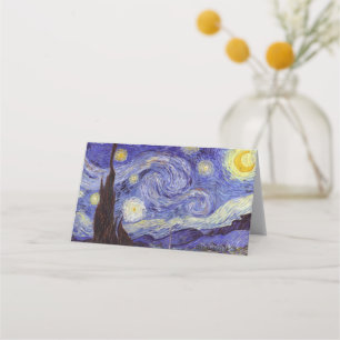 Carte De Placement Vincent Van Gogh Starry Nuit Vintage Art