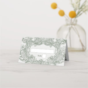 Carte De Placement Vintage Botanique Vert Jardin Mariage Thème