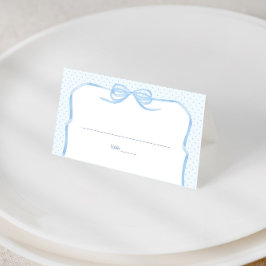 Carte De Placement Vintage Coquette Pale Blue Bow Wedding shower