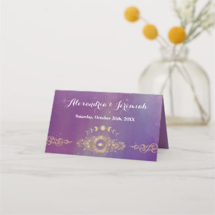 Carte De Placement Violet Sky Gold Moon