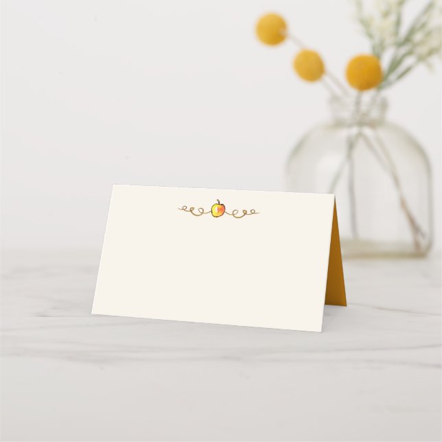 Carte De Placement Watercolor Automne Thankgiving (Devant)
