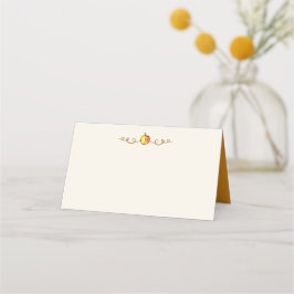 Carte De Placement Watercolor Automne Thankgiving