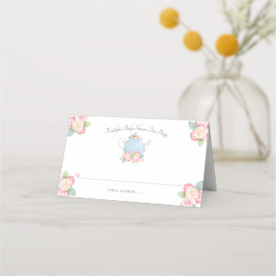 Carte De Placement Watercolor Floral Tea Party   BABY SHOWER