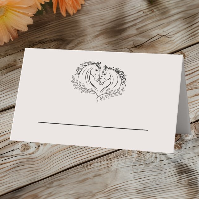 Carte De Placement Western Horse Elégant Mariage campagnard rustique (Créateur téléchargé)