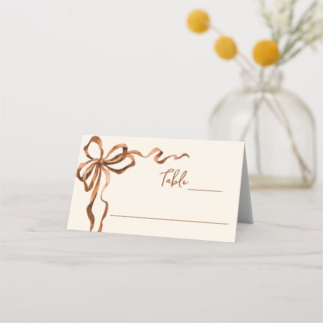 Carte De Placement Whimsical Funky Boho Bow Christmas Dinner Party (Devant)