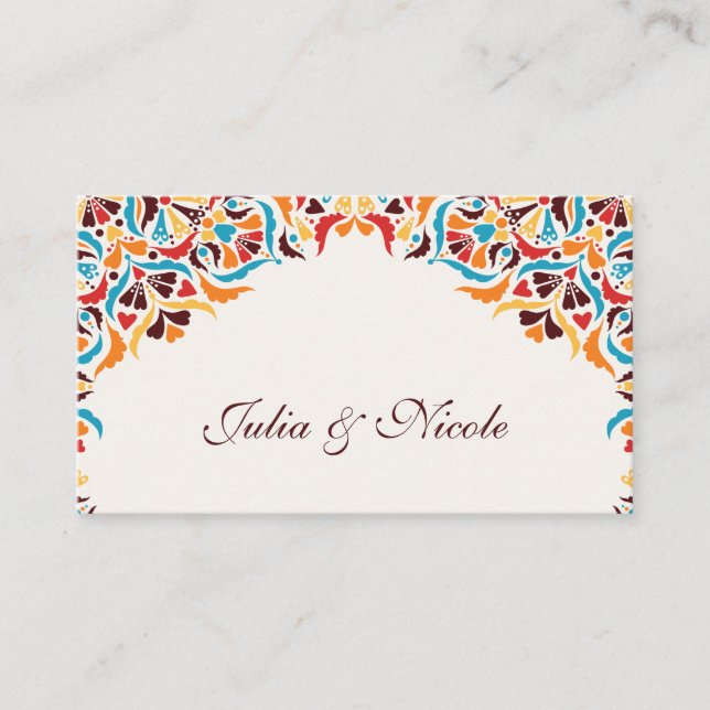 Carte De Placement Whimsical Luxury ivoire Floral Style Mariage front (Devant)