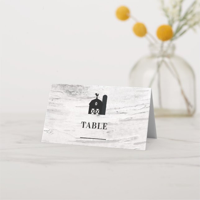 Carte De Placement White Birch Rustic Country Farmhouse Deer Antlers (Devant)