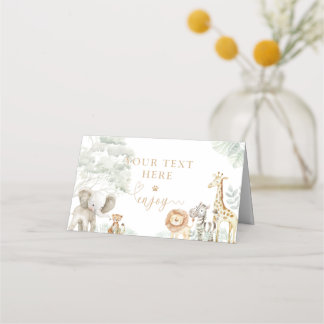 Carte De Placement Wild One Jungle Safari Place Card
