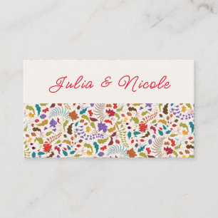 Carte De Placement Wild Rose Woods Exotic Flower Garden Mariage