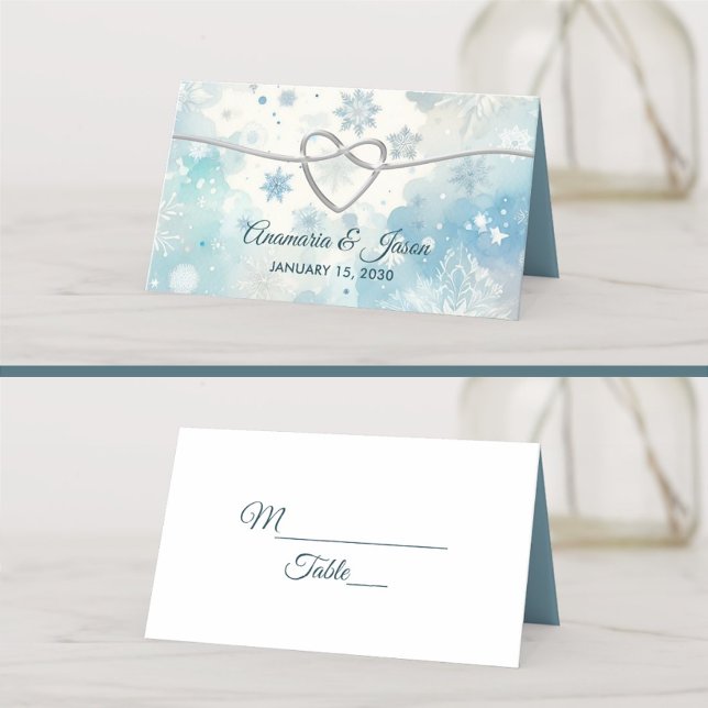 Carte De Placement Winter Wonderland Mariage Place Card (Créateur téléchargé)