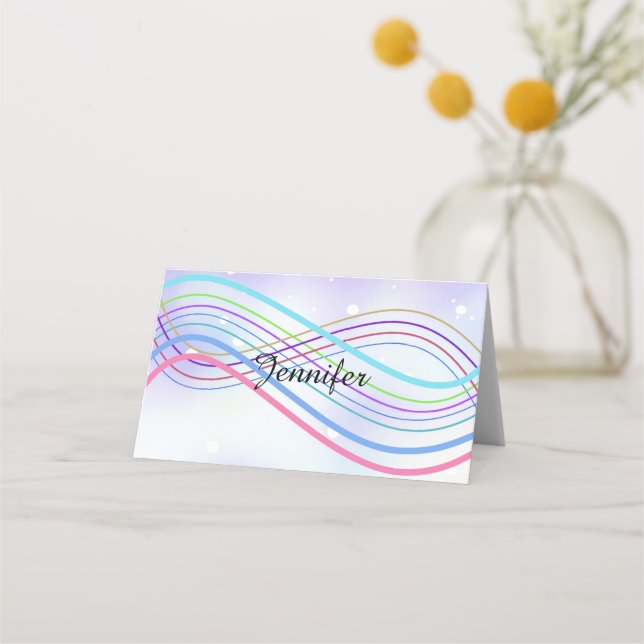 Carte De Placement Winter Wonderland Nom de neige Lieu Titulaire (Devant)