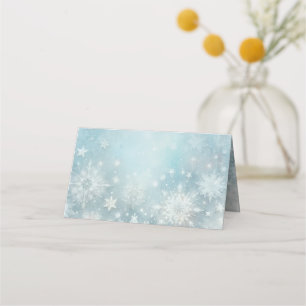 Carte De Placement Winter Wonderland Snowflake Mariage