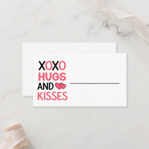 Carte De Placement XOXO HUGS KISSES Mariage de Fête des mariées du co