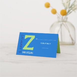 Carte De Placement Z COLLECTION INITIALE Bar Mitzvah Seating Escort
