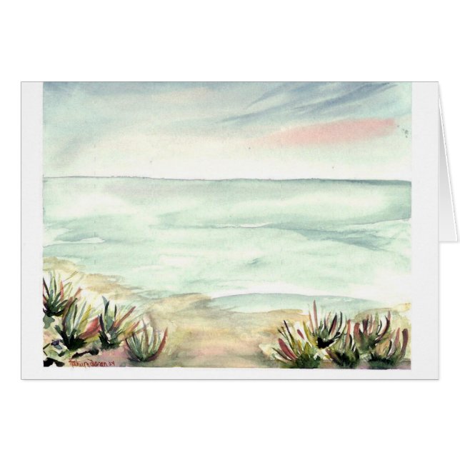 Carte de plage de sable (Devant Horizontal)
