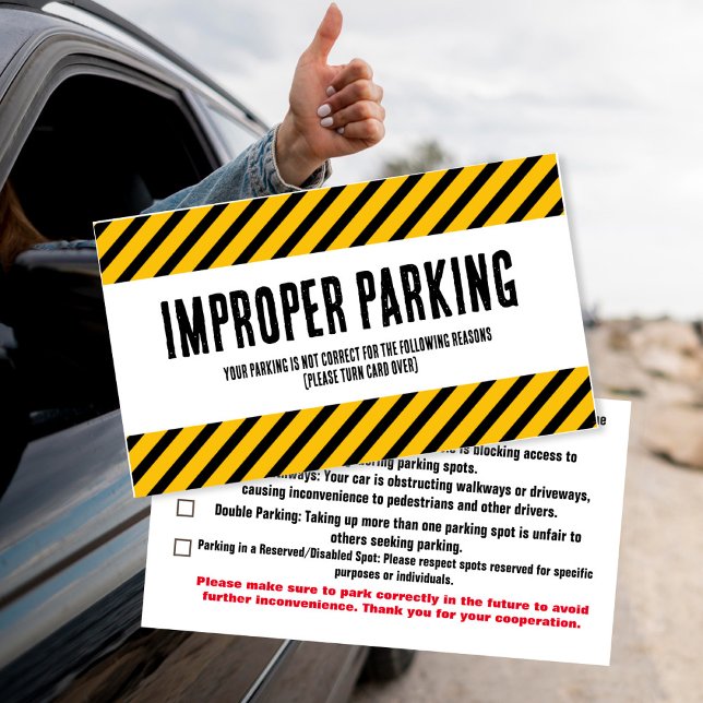 Carte de plainte de stationnement incorrecte (Créateur téléchargé)