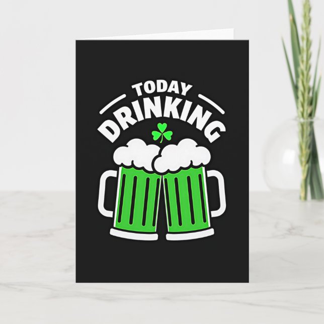 Carte de plaisir de trèfle de bière (Devant)