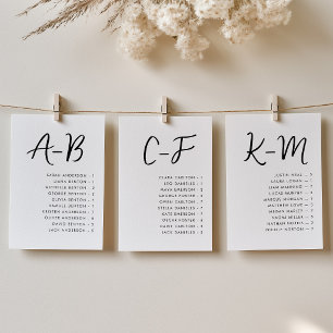 Carte de plan de table de mariage alphabétique min