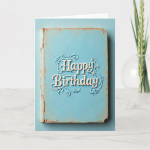 Carte de plaque d'anniversaire vintage