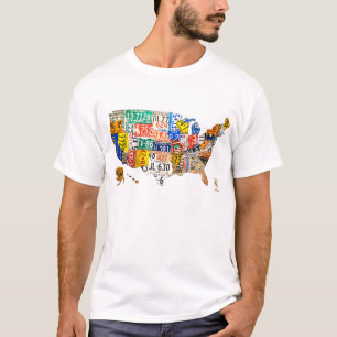 Carte de plaque minéralogique du T-shirt des