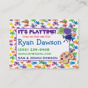 Carte de Playdate d'artiste et de peintre