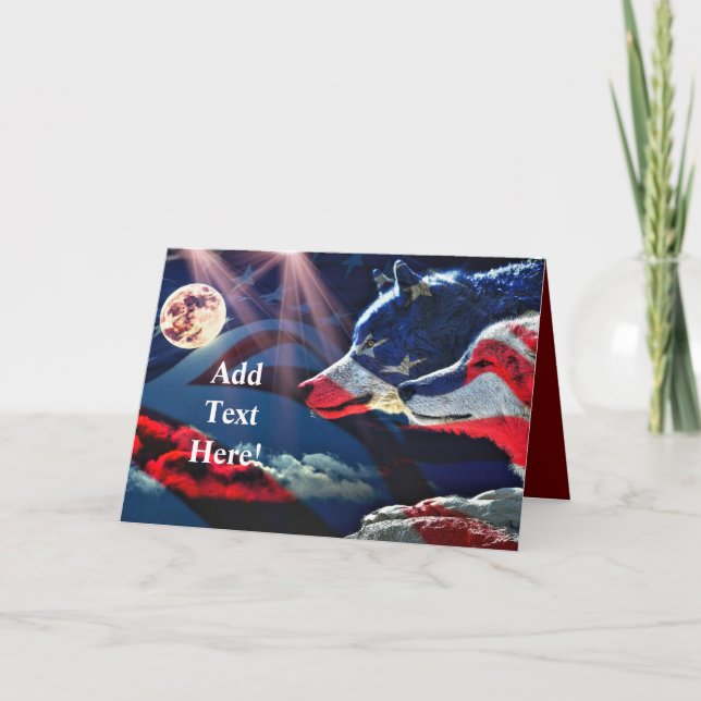 Carte de Pleine lune Wolf Wolf (Devant)