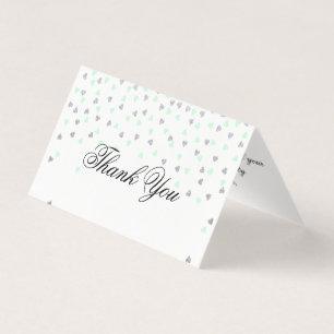 Carte de pliage de Merci à la menthe et à l'argent