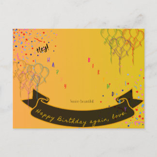 Carte de poème d'anniversaire