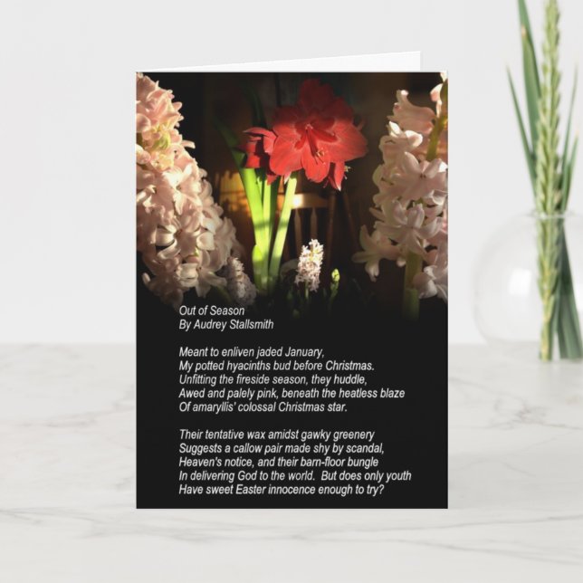 Carte de poème de Noël (Devant)