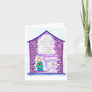 Carte de poème illustrée avec beauté 'L'Invitation