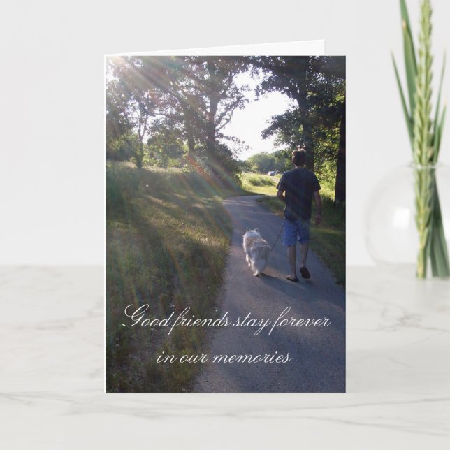 Carte de poésie de Dog Sympathy Rainbow Bridge (Devant)