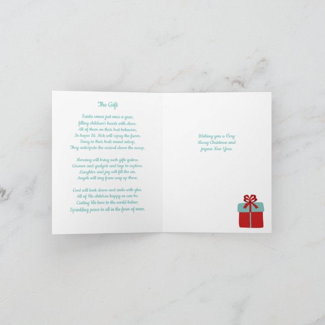 Carte de poésie de Noël (Intérieur)