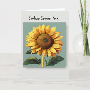Carte de poésie Sunflower Serenade